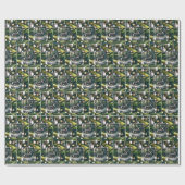 鹿の飾りが松の木に ラッピングペーパー (フラット)