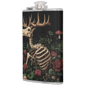 鹿の骨格神秘的ゴシックフローラ フラスク (左)