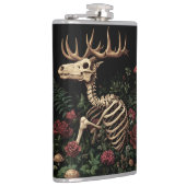 鹿の骨格神秘的ゴシックフローラ フラスク (右)