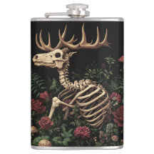 鹿の骨格神秘的ゴシックフローラ