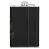 鹿の骨格神秘的ゴシックフローラ フラスク (裏面)