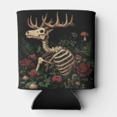 鹿の骨格神秘的ゴシックフローラ 缶クーラー (裏面)