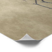 鹿の骨格 ポスター (角)