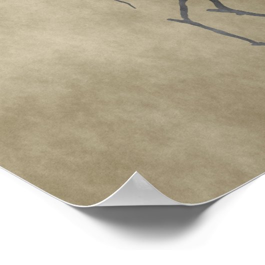 鹿の骨格 ポスター (角)