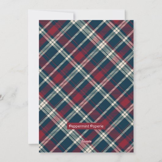 鹿の魔法の願い雪に魅了された森を覗く シーズンカード (裏面)