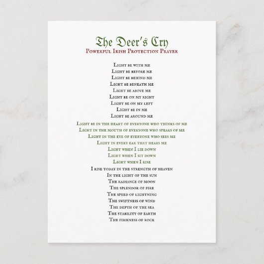 鹿の鳴き声はがき ポストカード (正面)