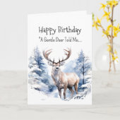 鹿の鹿の個性誕生日おもしろい動物 カード (黄色い花)