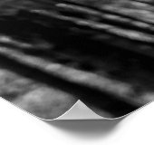 鹿の黒白写真 モダンなログハウスの装飾 ポスター (角)