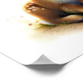 鹿の3D水彩画 ポスター (角)