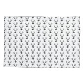 鹿の〔雄ジカの〕枝角パターカスタムン背景色 枕カバー (裏面)