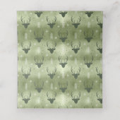 鹿の〔雄ジカの〕枝角矢印クリスマスグリーンID861 プレイスカード (内部開封)