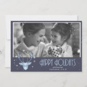 鹿の〔雄ジカの〕枝角矢印クリスマスフォトV2青ID861 招待状 (正面)