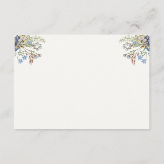 鹿の〔雄ジカの〕枝角素朴な少年の赤ちゃんシャワーブックリクエスト エンクロージャーカード (裏面)