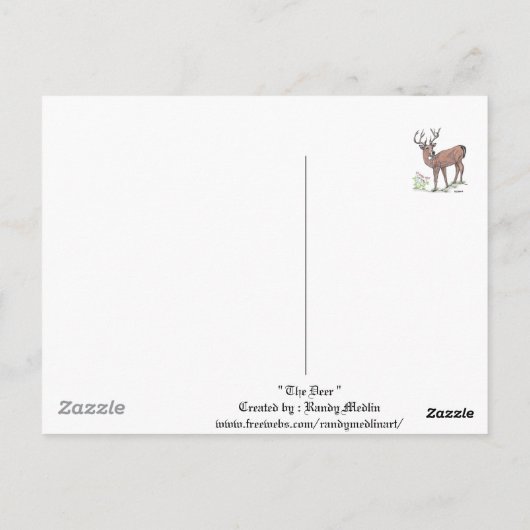 鹿はがき ポストカード (裏面)