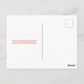 鹿はっきりした赤と白をテーマにしたカナダの日 ポストカード (裏面)