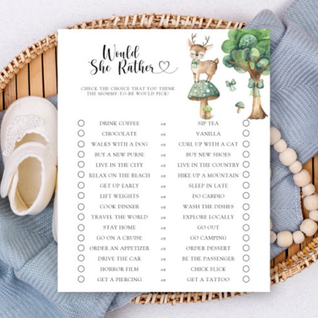 鹿はむしろ赤ちゃんシャワーのゲーム (クリエイターアップロード済み)