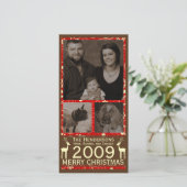 鹿はクリストマだ！休日フォトカード シーズンカード (スタンド正面)