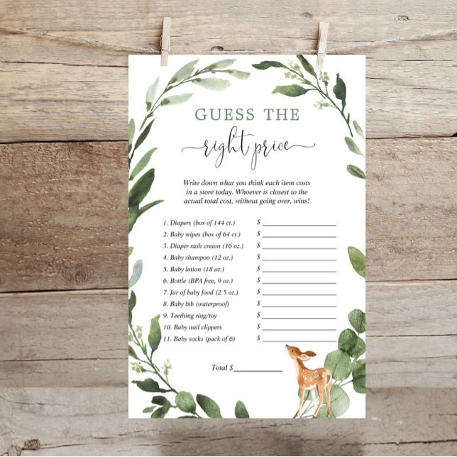 鹿は正しい価格の赤ちゃんシャワーゲームを推測 (クリエイターアップロード済み)