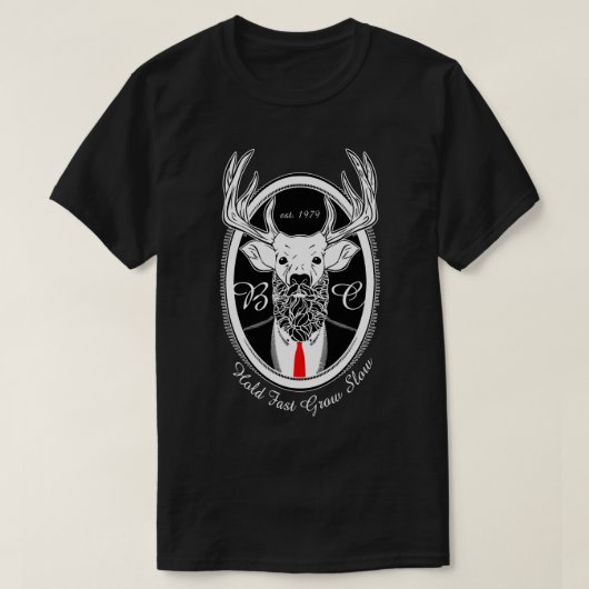 鹿ひげスーツWHTクラシックTシャツ Tシャツ (デザイン正面)