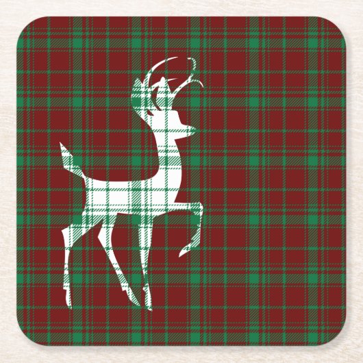 鹿め！クリスマスプレド スクエアペーパーコースター (正面)