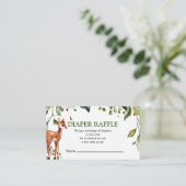 鹿め！ベビーシャワーおむつラッフルカード エンクロージャーカード (スタンド正面)