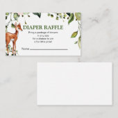 鹿め！ベビーシャワーおむつラッフルカード エンクロージャーカード (正面/裏面)