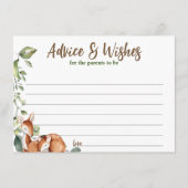 鹿め!ベビーシャワーアドバイスカード エンクロージャーカード (正面)