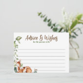 鹿め！ベビーシャワーアドバイスカード エンクロージャーカード (スタンド正面)