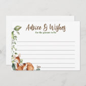 鹿め！ベビーシャワーアドバイスカード エンクロージャーカード (正面/裏面)