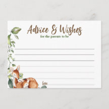 鹿め！ベビーシャワーアドバイスカード