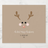 鹿め！メリークリスマス スパークリングワインラベル (シングルラベル)