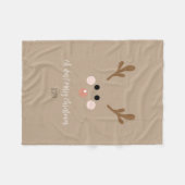 鹿め！メリークリスマス フリースブランケット (正面(横))