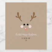 鹿め！メリークリスマス ワインラベル (シングルラベル)