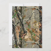 鹿め!メンズ狩り迷彩柄背景誕生日 招待状 (裏面)