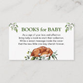 鹿め！赤ちゃんシャワーブックリクエストカード エンクロージャーカード (正面)