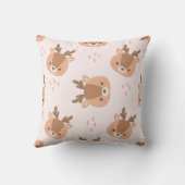 鹿よくはしゃぐ頭パターン クッション (裏面)