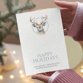 鹿をテーマにしたクリスマスパーソナライズされた シーズンカード