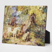 『鹿を引き寄せる敵』(c油) フォトプラーク (側面)