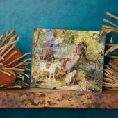 『鹿を引き寄せる敵』(c油) フォトプラーク (側面)