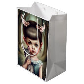 鹿を抱いている少女 ミディアムペーパーバッグ (裏面アングル)