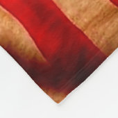 鹿アメリカ国旗の毛布 フリースブランケット (角)