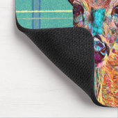 鹿アートヴィンテージプレイドマウスパッド マウスパッド (コーナー)