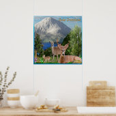 鹿アート ポスター (キッチン)