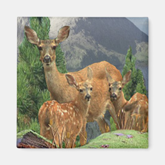 鹿アート マグネット (正面)