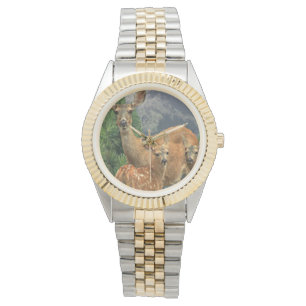 鹿アート 腕時計