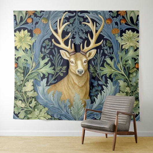 鹿アールヌーボー タペストリー (インサイチュ(横))