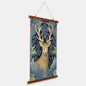 鹿アールヌーボー 吊り下げ型タペストリー (傾斜あり)