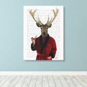 鹿イン喫煙 キャンバスプリント (インサイチュ (ウッドフロア))