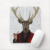 鹿イン喫煙 マウスパッド (マウス)