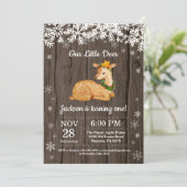 鹿ウィン素朴ターボーイ誕生日招待状 招待状 (スタンド正面)